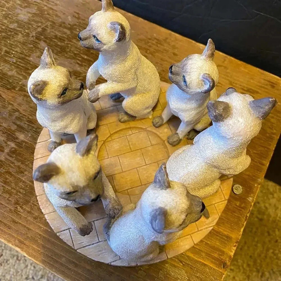 Vintage Y2K Continental Cat Statue Figurines Home Office Decor 2002 - Picture 5 of 6